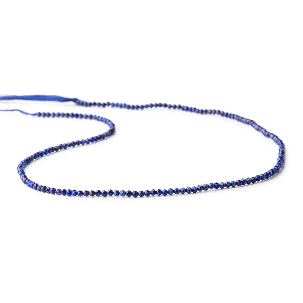 1.8mm Lapis Lazuli microfaceted rondelle beads 13 inch 195 pieces