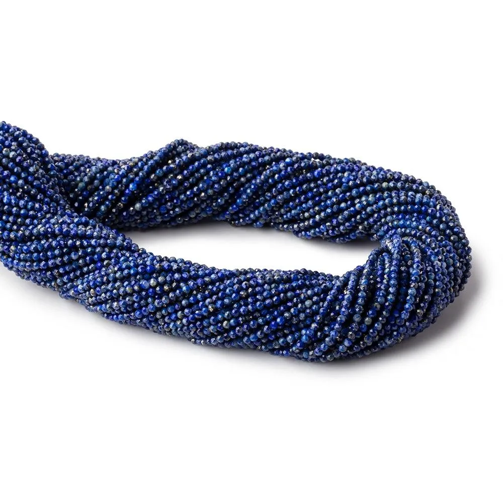 1.8mm Lapis Lazuli microfaceted rondelle beads 13 inch 195 pieces