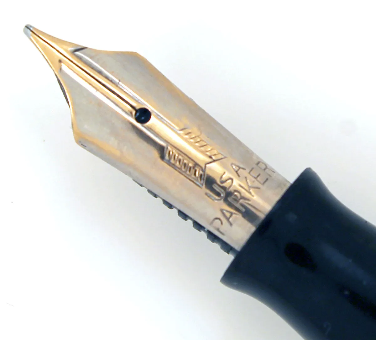 1941 PARKER AZURE PEARL DOUBLE JEWEL VACUMATIC FOUNTAIN PEN LONG MAJOR SIZE RESTORED