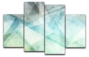 Abstract paper geometric 4 Split Panel Canvas