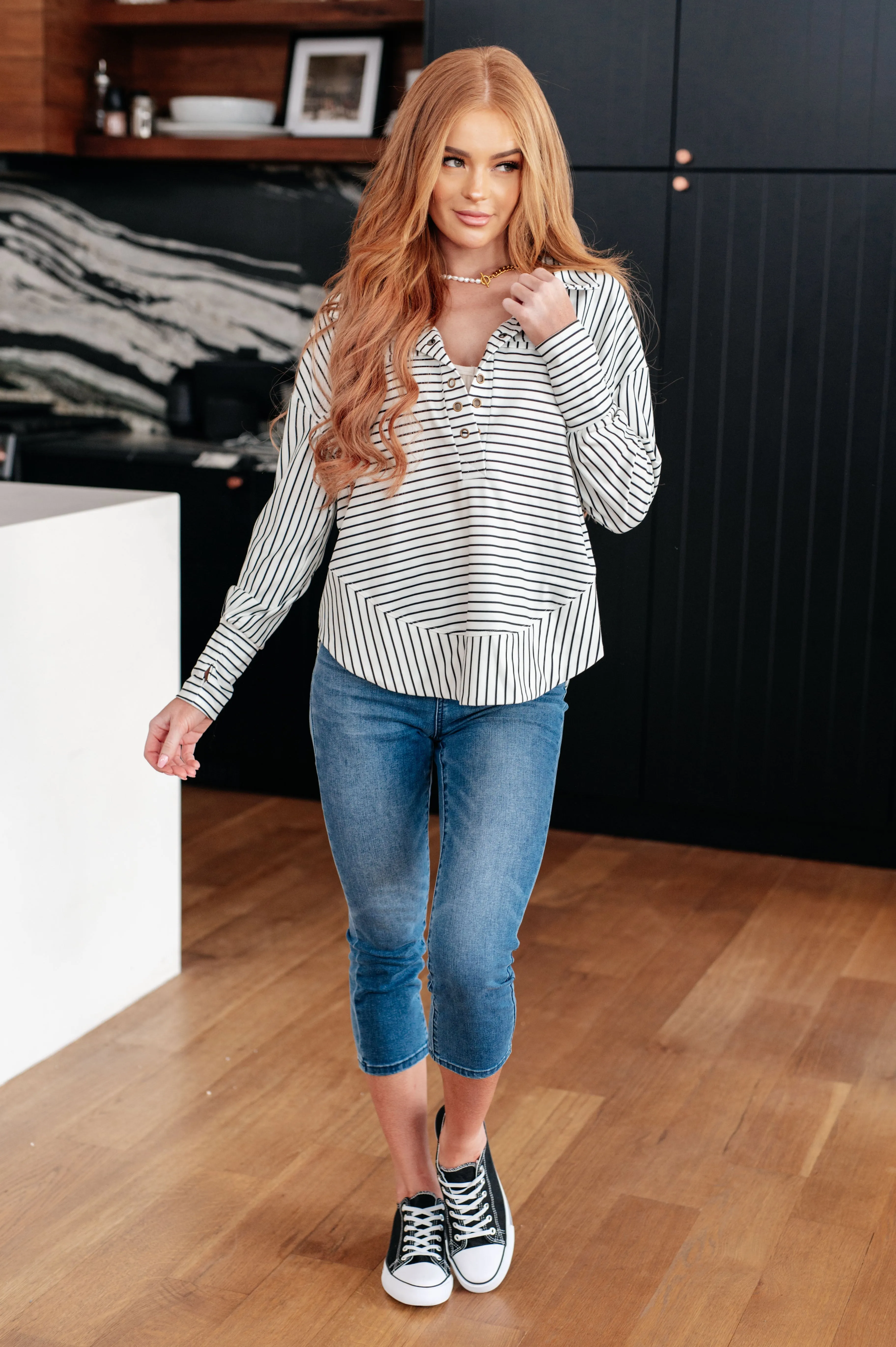 Aisha Striped  Pullover