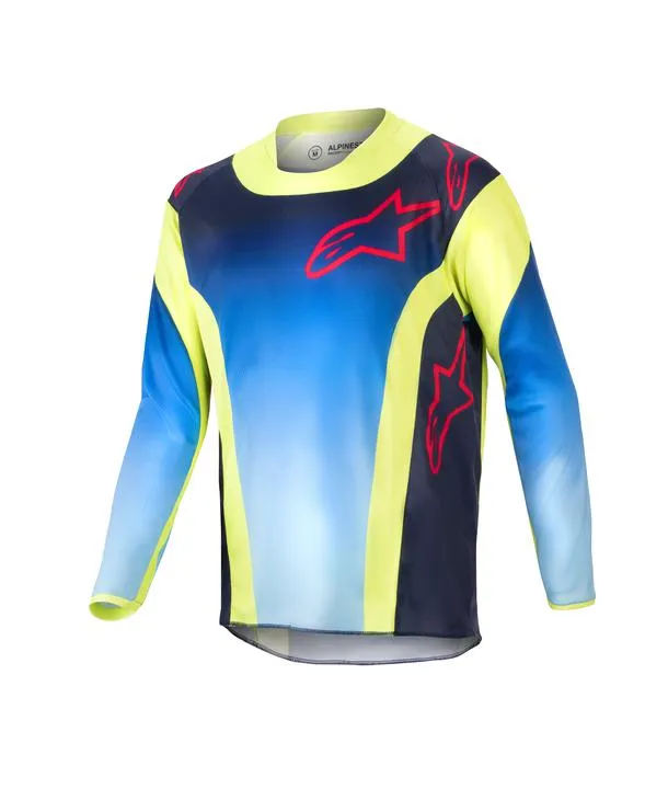 Alpinestars MX24 Youth Racer Hoen Jersey Yellow Blue