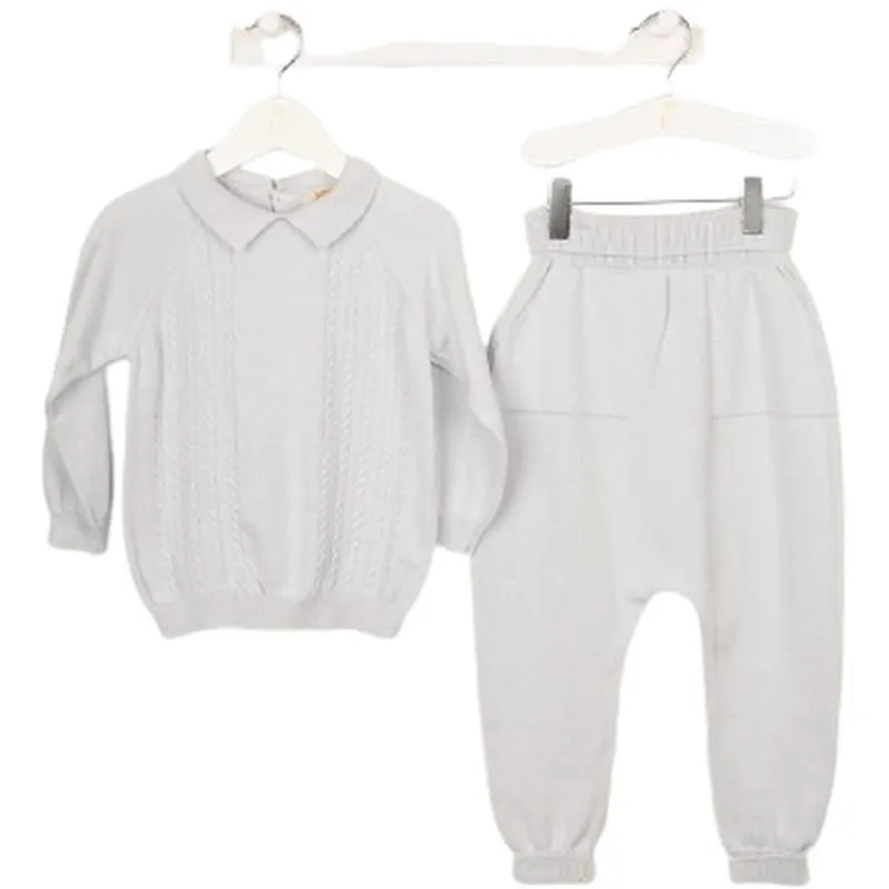 Baby Boys Grey Knit Set