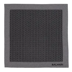 Balmain Monogram Knit Blanket