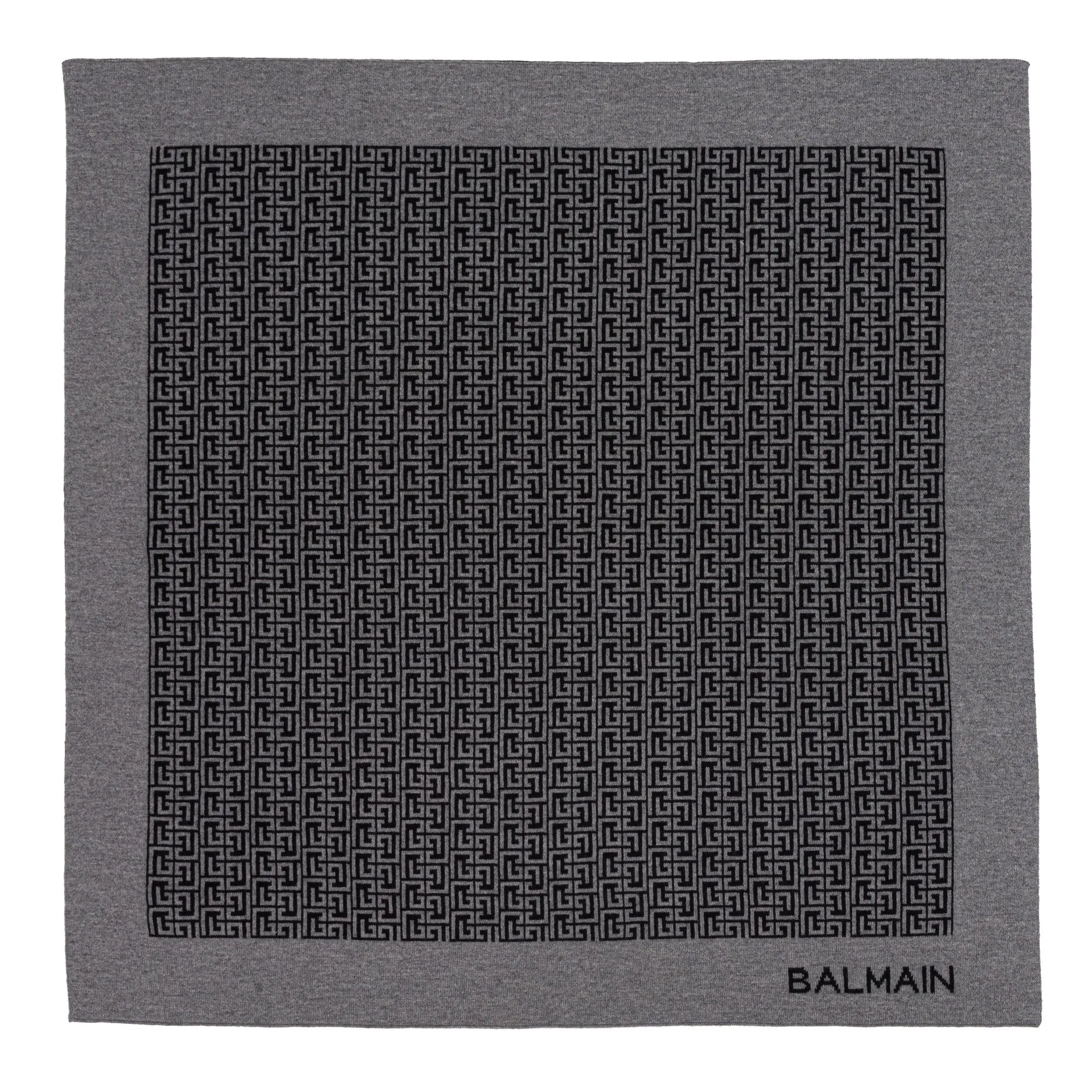 Balmain Monogram Knit Blanket