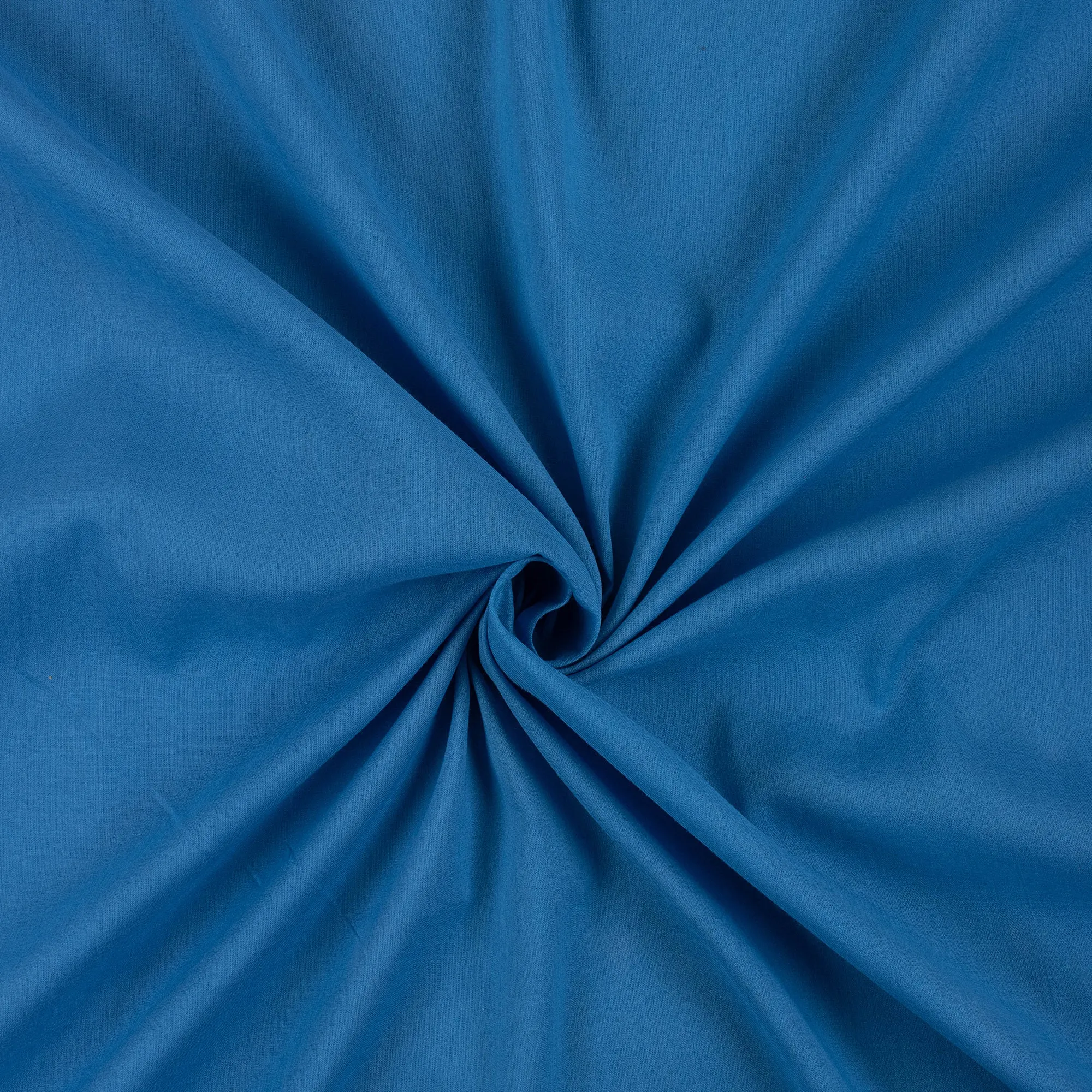 Blue Organic Yarn Dyed Plain Cotton Fabric