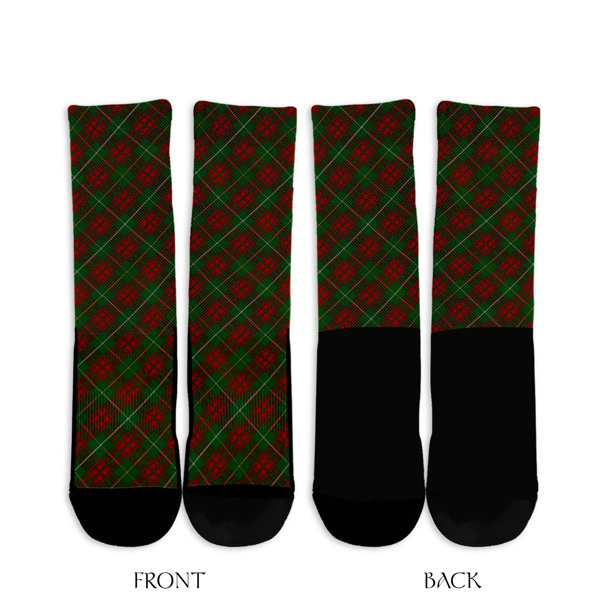 Bruce Hunting Tartan Crew Socks Cross Tartan Style