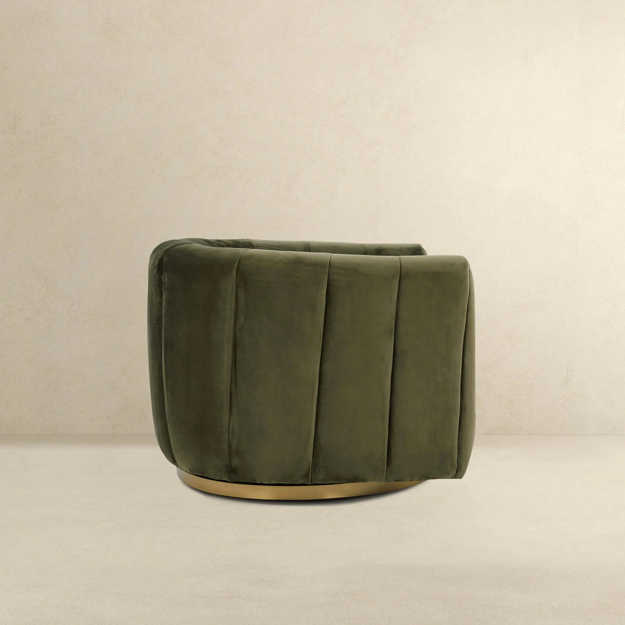 Cosey Green Velvet Swivel Chair