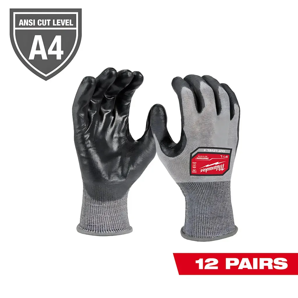 Cut Level 4 High Dexterity Polyurethane Dipped Gloves - L