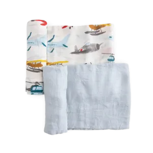 Deluxe Muslin Swaddle Blanket 2 Pack - Air Show