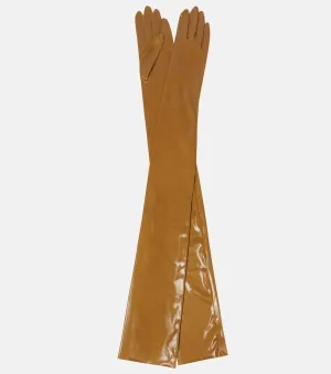 Dries Van Noten Jersey Gloves, Green