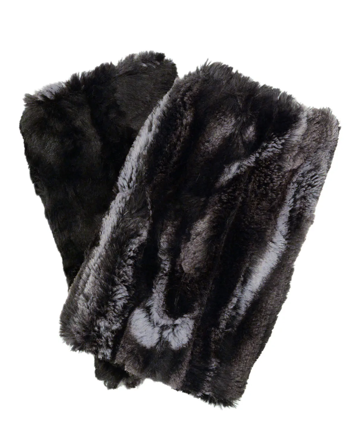 Fingerless / Texting Gloves, Reversible -  Luxury Faux Furs in Marble Dune