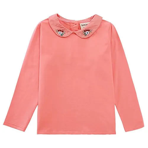 Girl Long Sleeve Peter Pan Collar Blouse