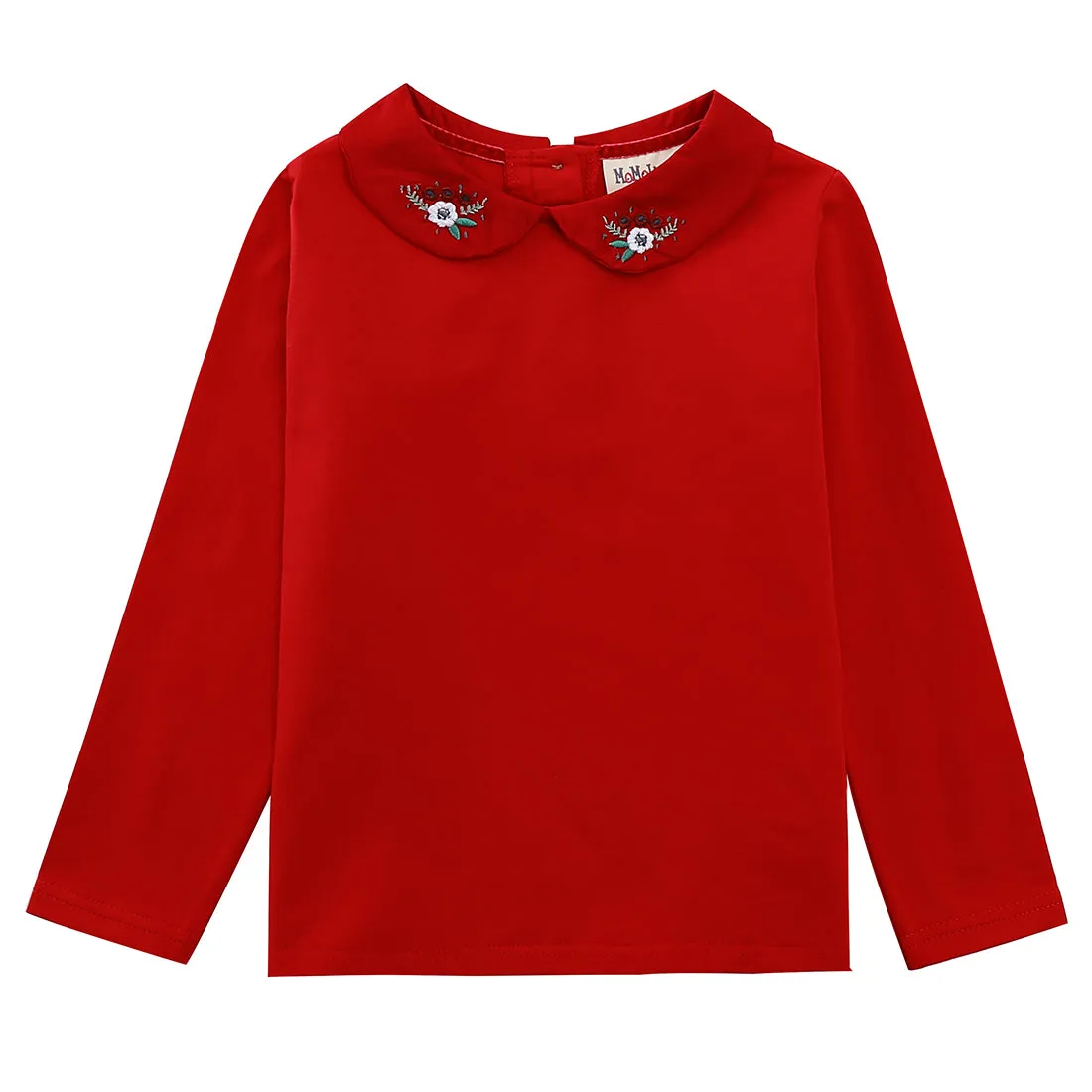 Girl Long Sleeve Peter Pan Collar Blouse