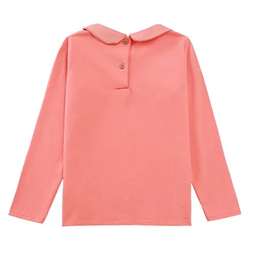 Girl Long Sleeve Peter Pan Collar Blouse