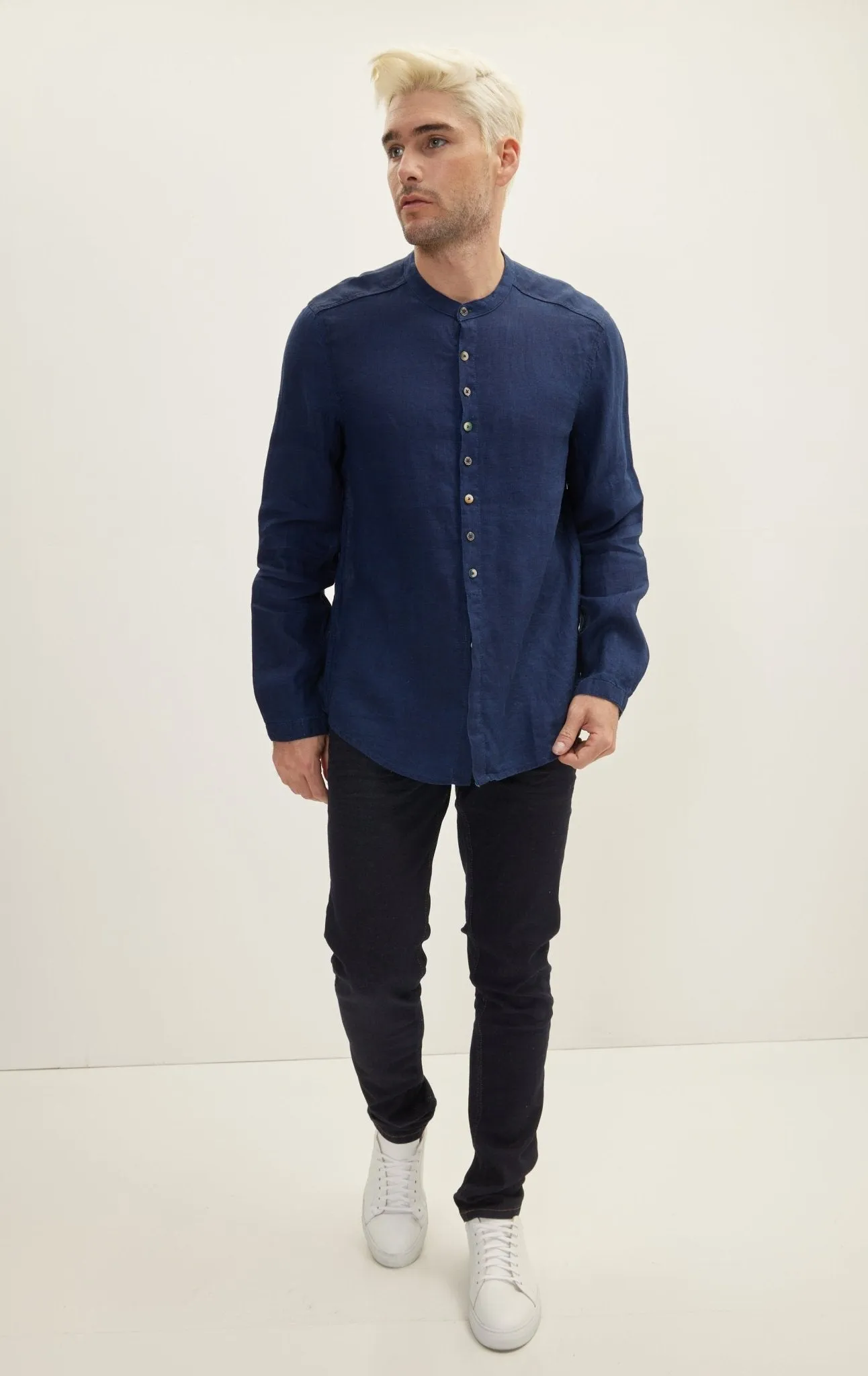 Indigo Linen Shirt