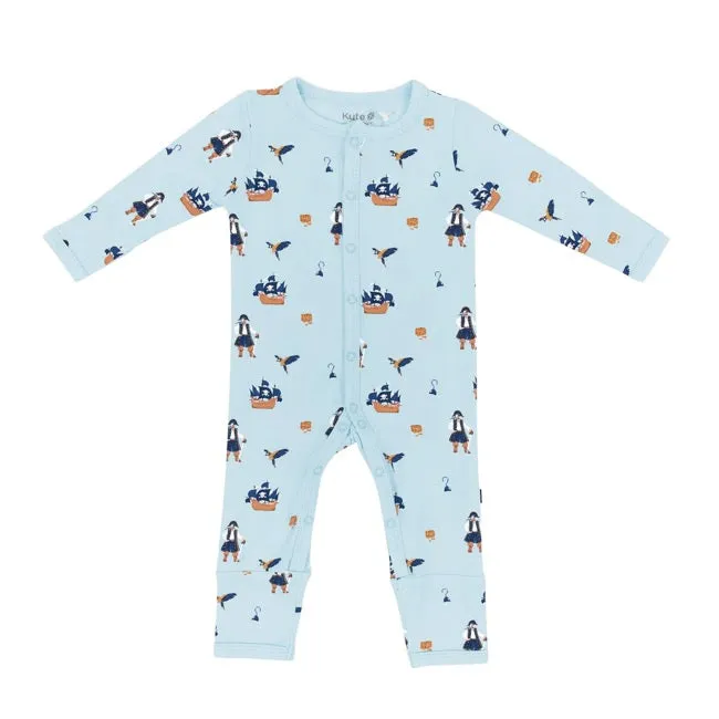 Kyte Baby Printed Snap Romper in Pirate