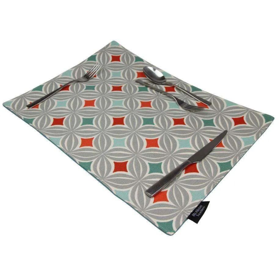 Laila Burnt Orange Cotton Placemat Set