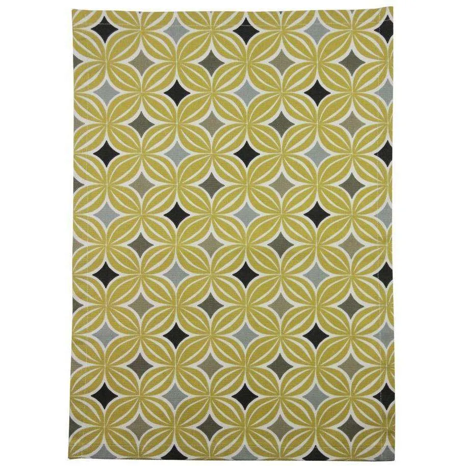 Laila Yellow Cotton Tea Towel Set