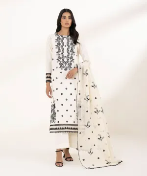 Lawn '24 - 3 Piece - Embroidered Jacquard Suit U3Pesg24V119