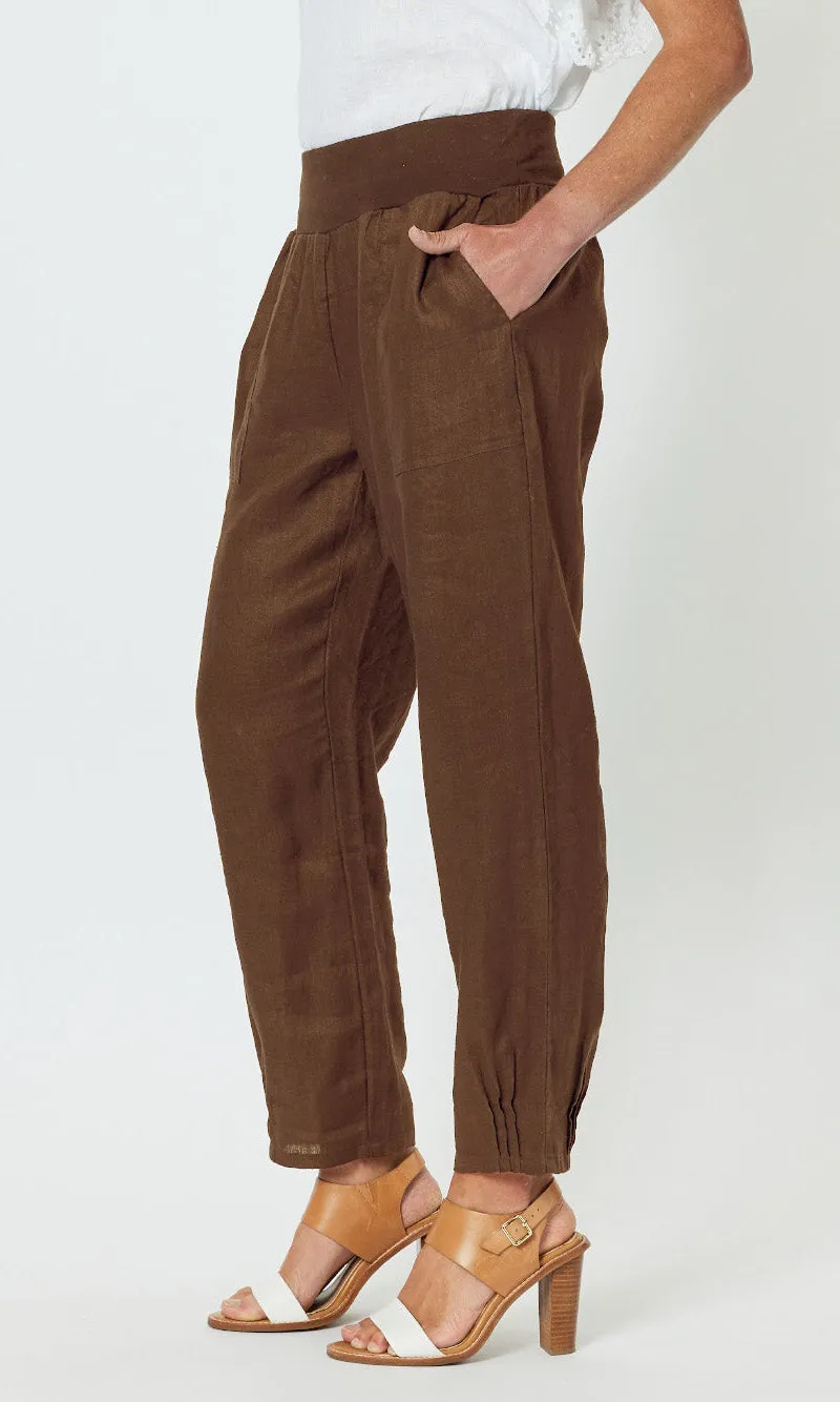 Linen Pant Jersey Waist Koko