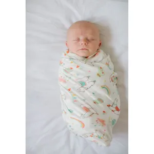 Loulou Lollipop swaddle llama rainbow