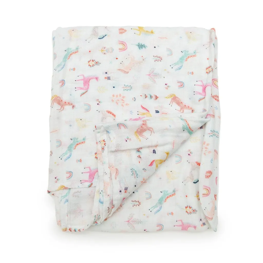 Loulou Lollipop swaddle unicorn