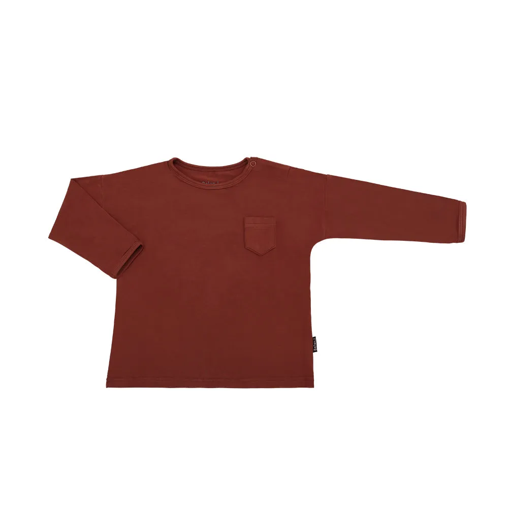 L/S Pocket Tee - Rust