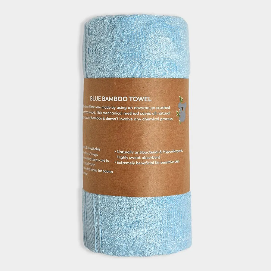 Luxe Blue Terry Bamboo Towel