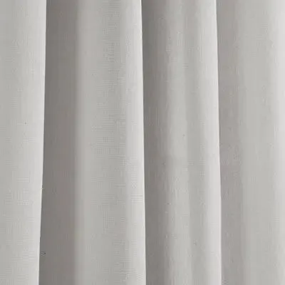 New - Set of 2 (84"x52") Faux Linen Grommet Window Curtain Panels Light Gray - Lush Décor