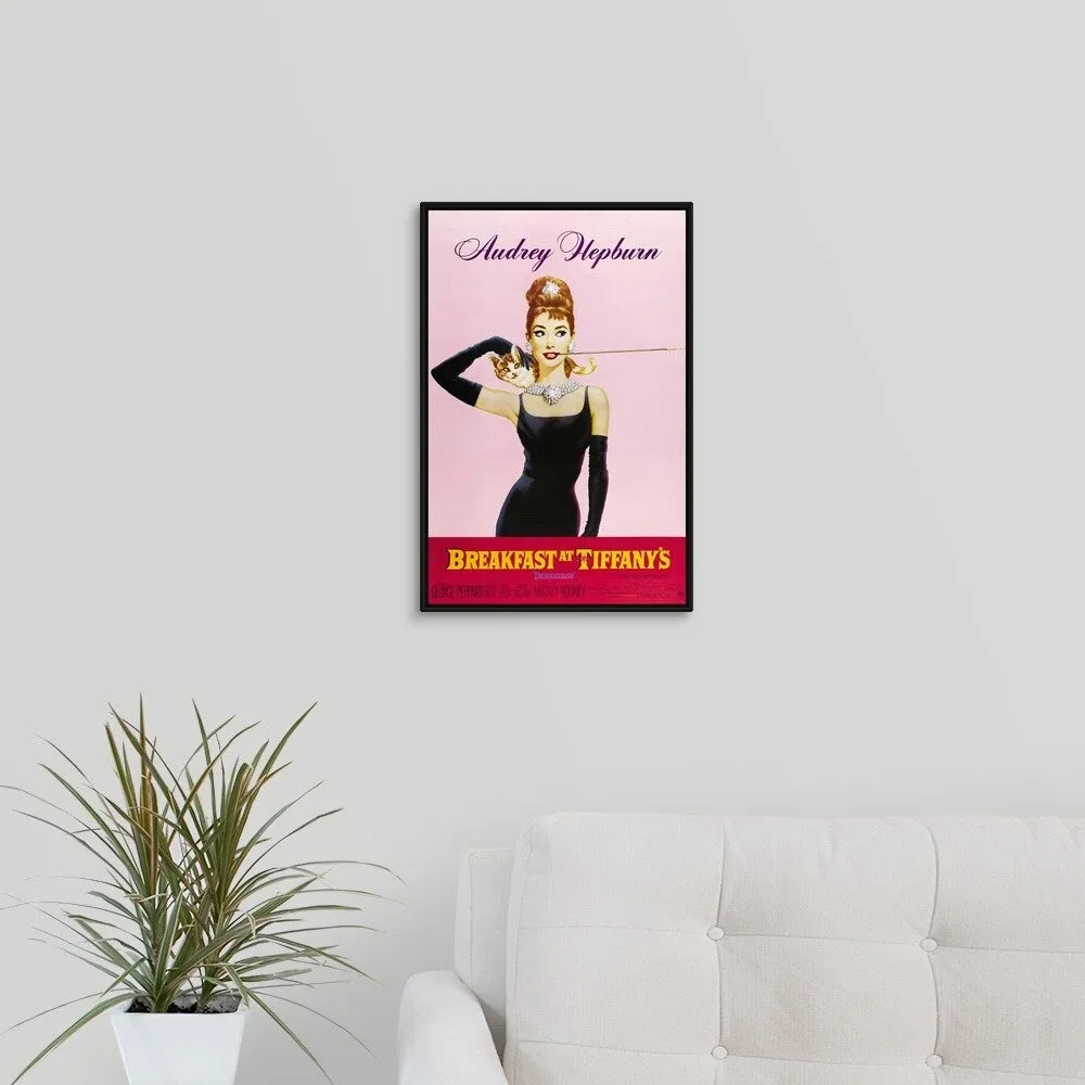 "Breakfast At Tiffanys (1961)" Black Float Frame Canvas Art