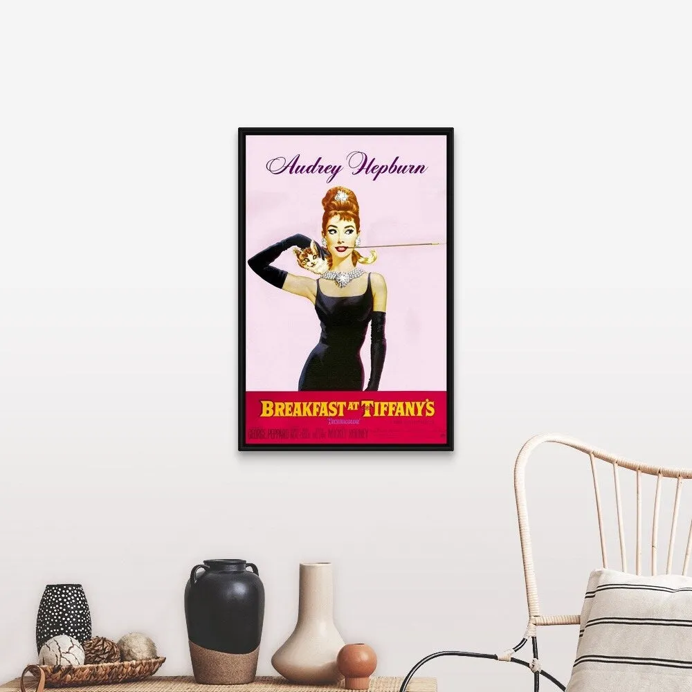 "Breakfast At Tiffanys (1961)" Black Float Frame Canvas Art