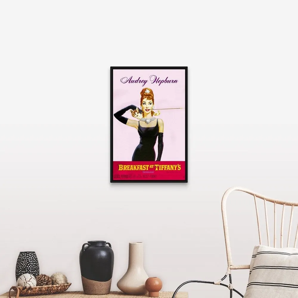 "Breakfast At Tiffanys (1961)" Black Float Frame Canvas Art