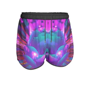 "Dazzling Dahlias" Custom Running Shorts