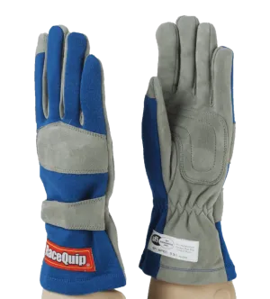 RaceQuip 351 Series 1 Layer Nomex Race Gloves - Blue - Small - 351022