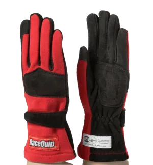 RaceQuip 355 Series 2 Layer Nomex Race Gloves - Red - XL - 355016