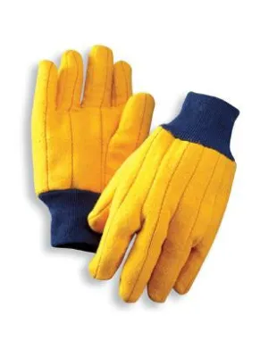 Radnor Men's Gold 18 Ounce Cotton/Polyester Blend Chore Gloves With Knitwrist And Standard Lining