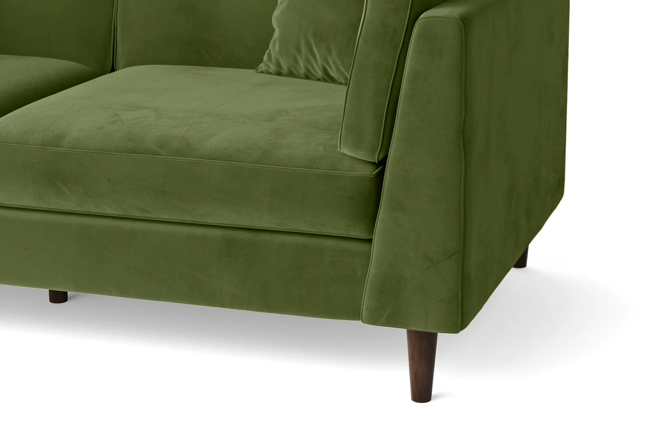 Ragusa 4 Seater Sofa Lime Velvet