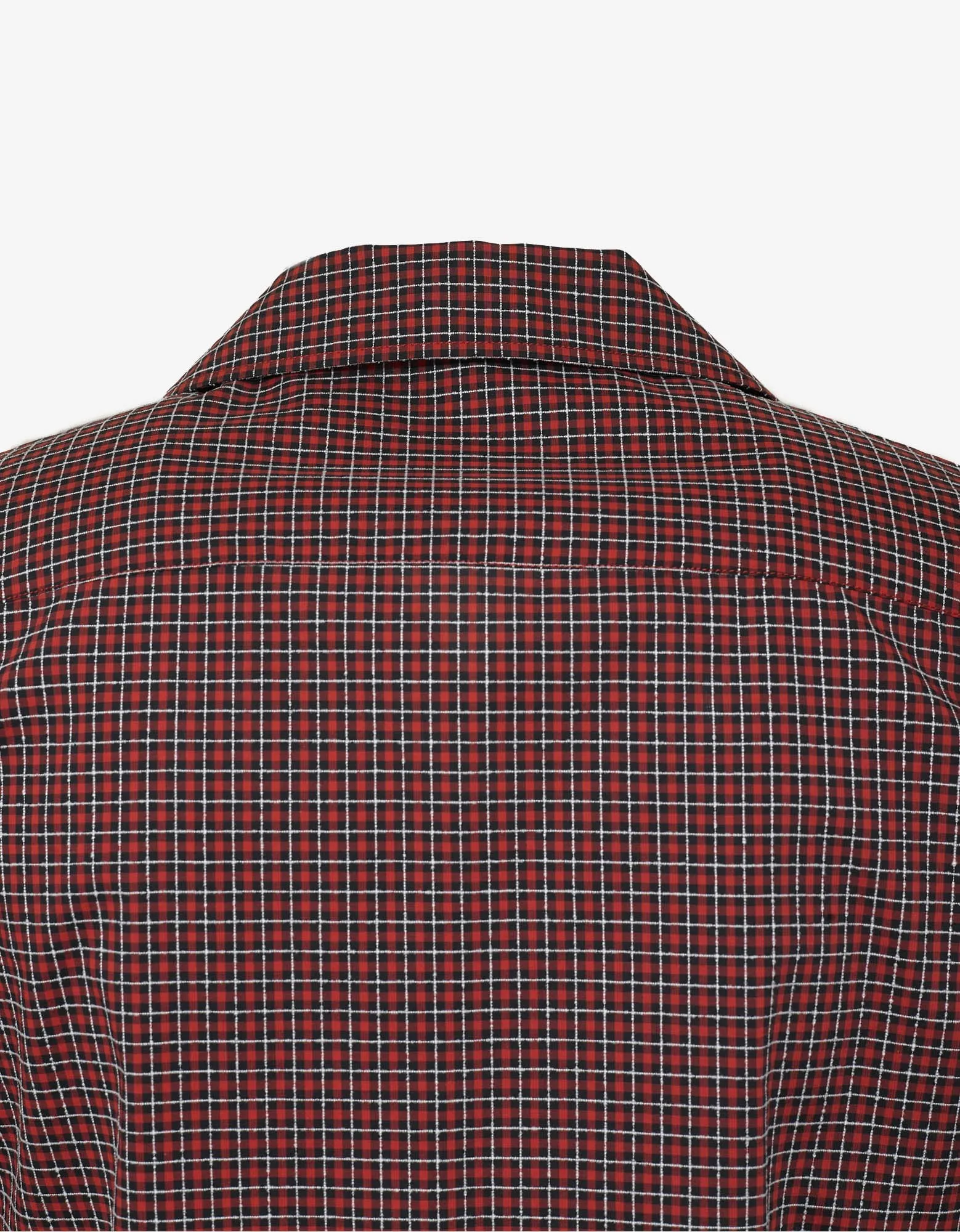 Red Check Short Sleeve Shirt with Badges