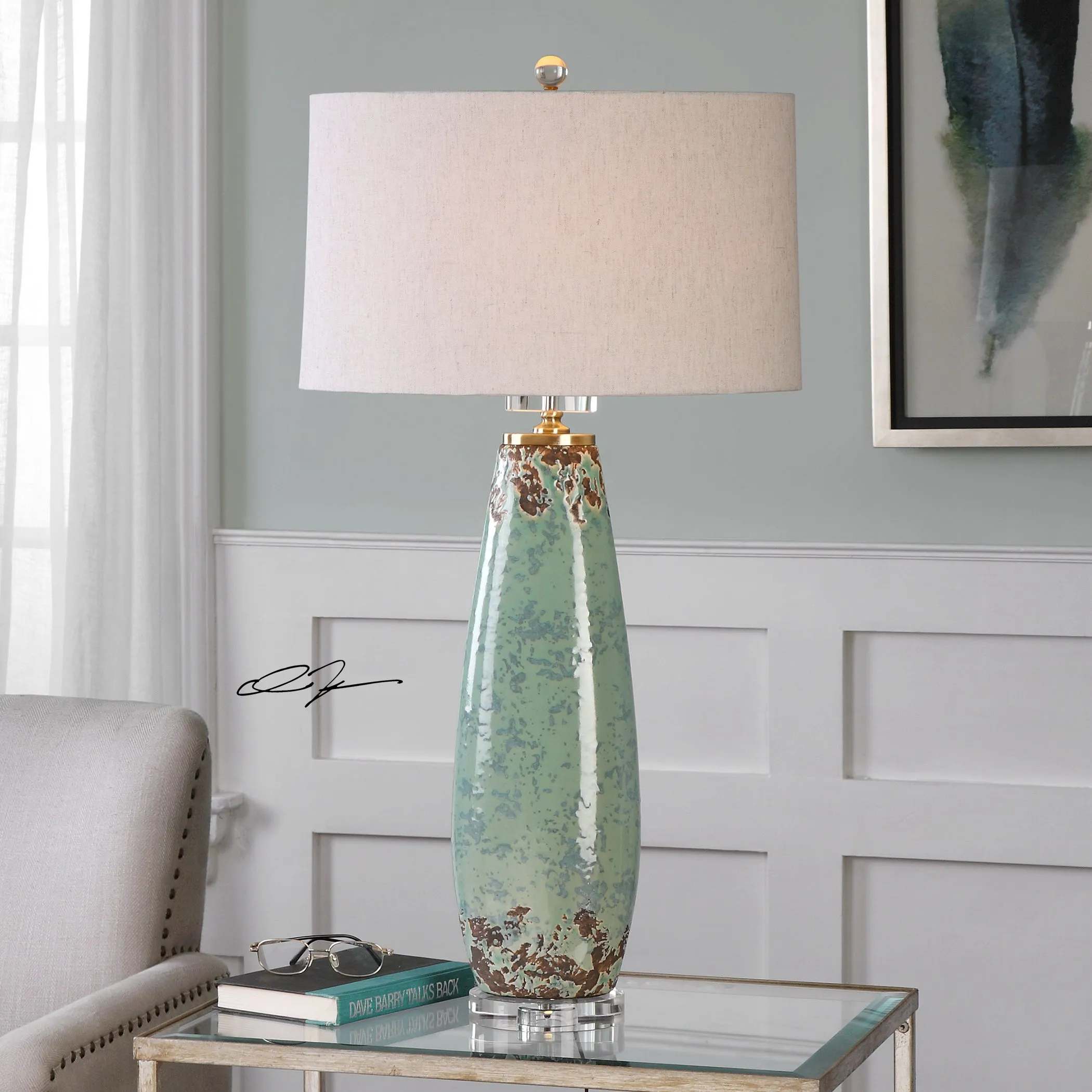 Rovasenda Mint Green Table Lamp