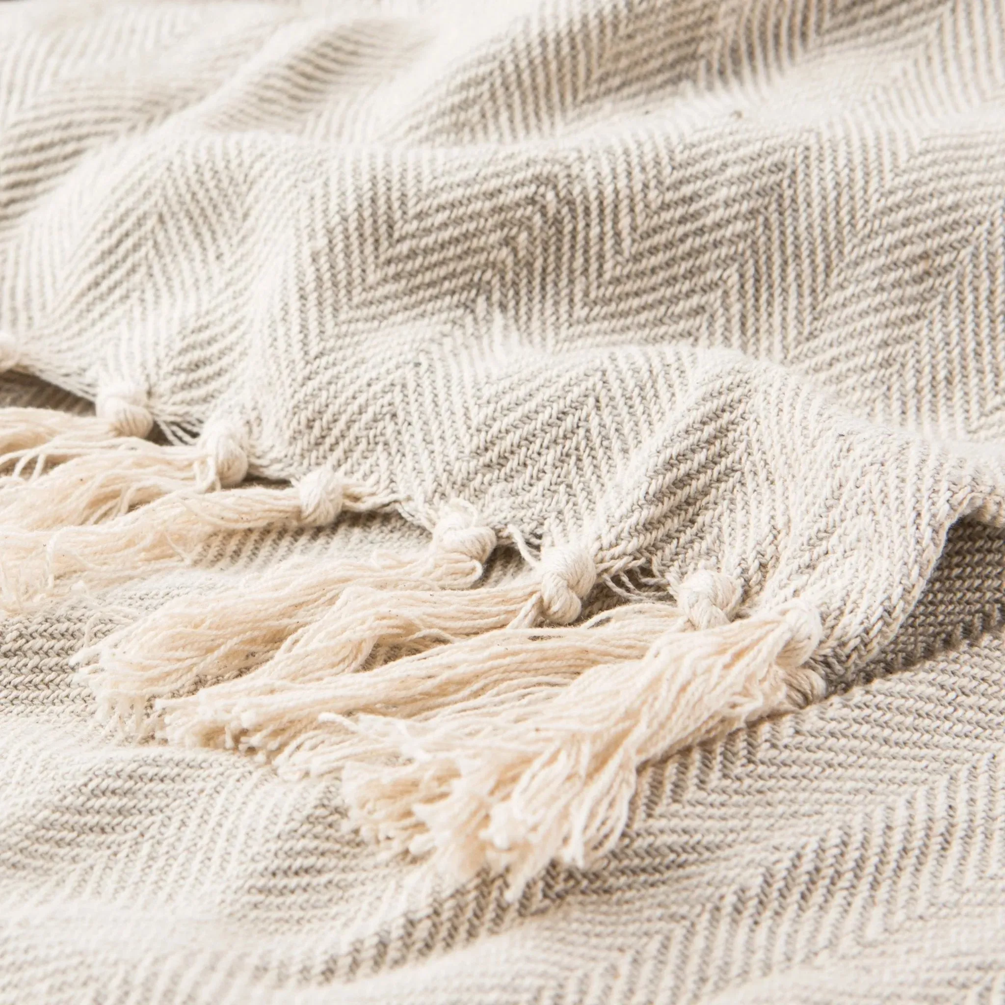 Seabreeze SEA06 Grey/Cream Throw Blanket