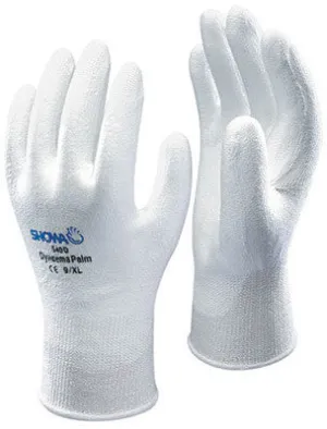 SHOWA Best Glove Size 7 SHOWA  540 13 Gauge Cut Resistant White Polyurethane Palm Coated Work Gloves With White High Performance Polyethylene Engineered (HPPE) Polyethylene Liner And Elastic Knit Wrist