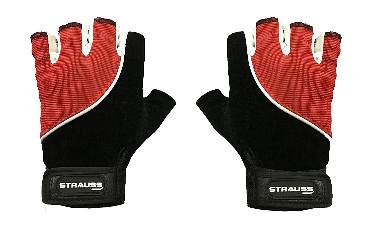 STRAUSS Cycling Gloves, Large (Red)