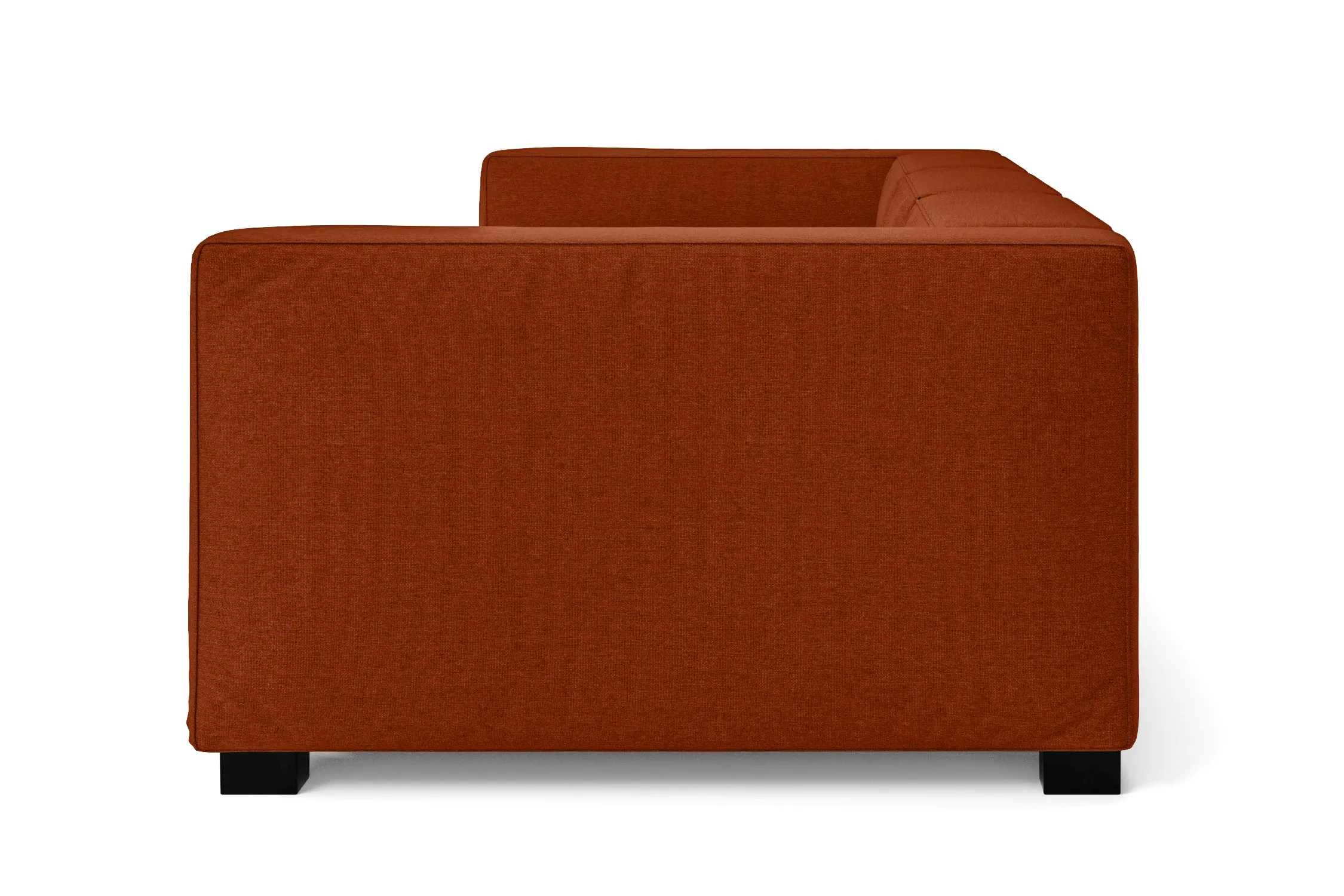 Taranto 3 Seater Sofa Orange Linen Fabric