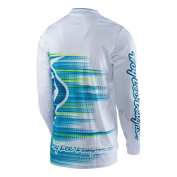 TLD GP Air Lightweight Jersey, White And Blue, Medium