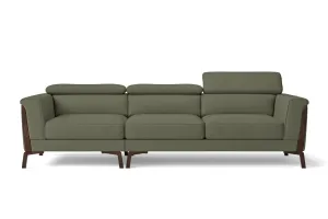 Turin 3 Seater Sofa Sage Leather