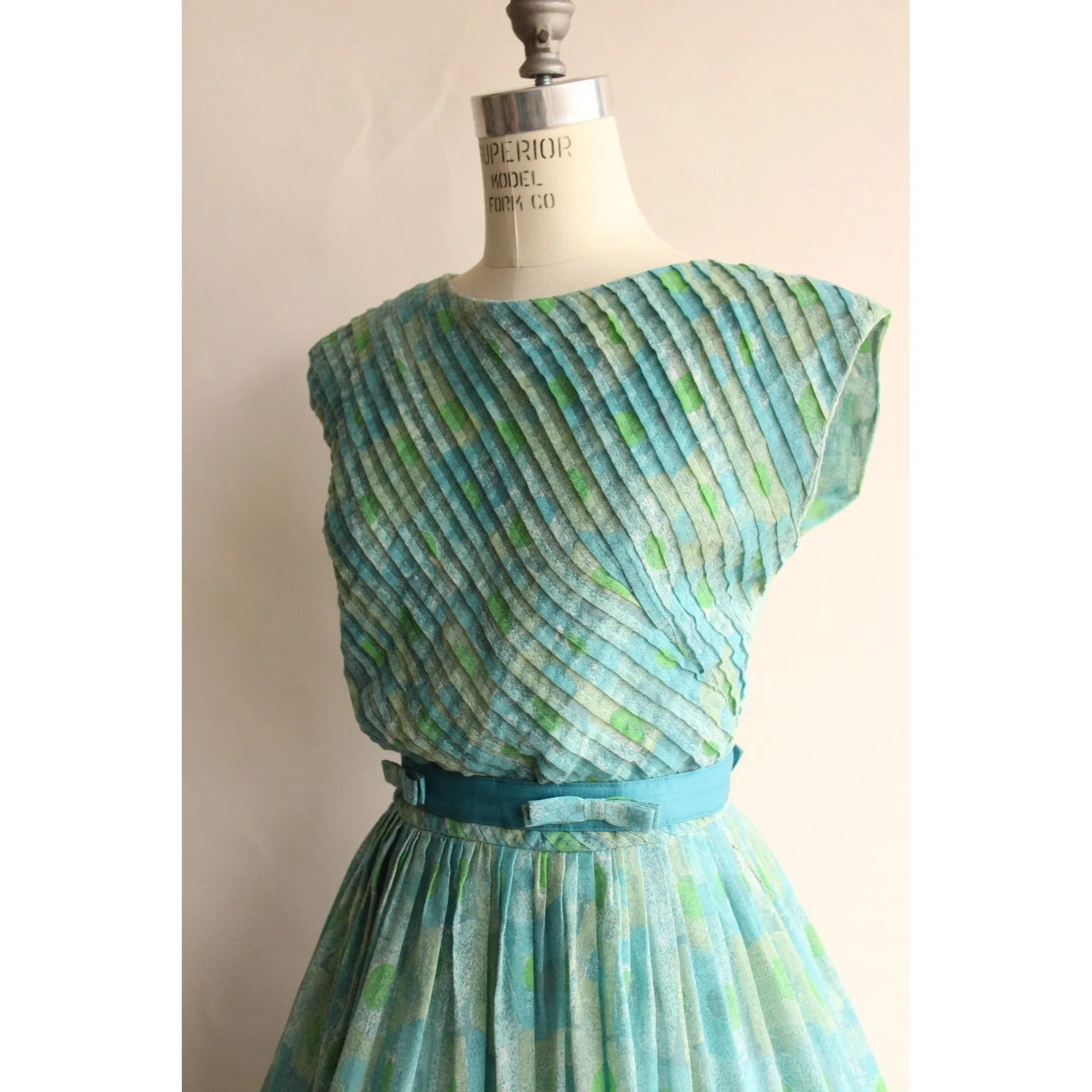 Vintage 1950s Dress with Belt by R&K Originals