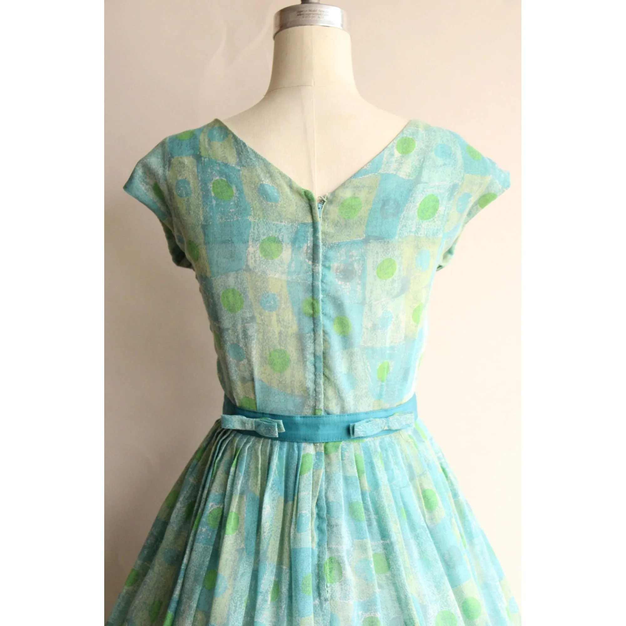 Vintage 1950s Dress with Belt by R&K Originals