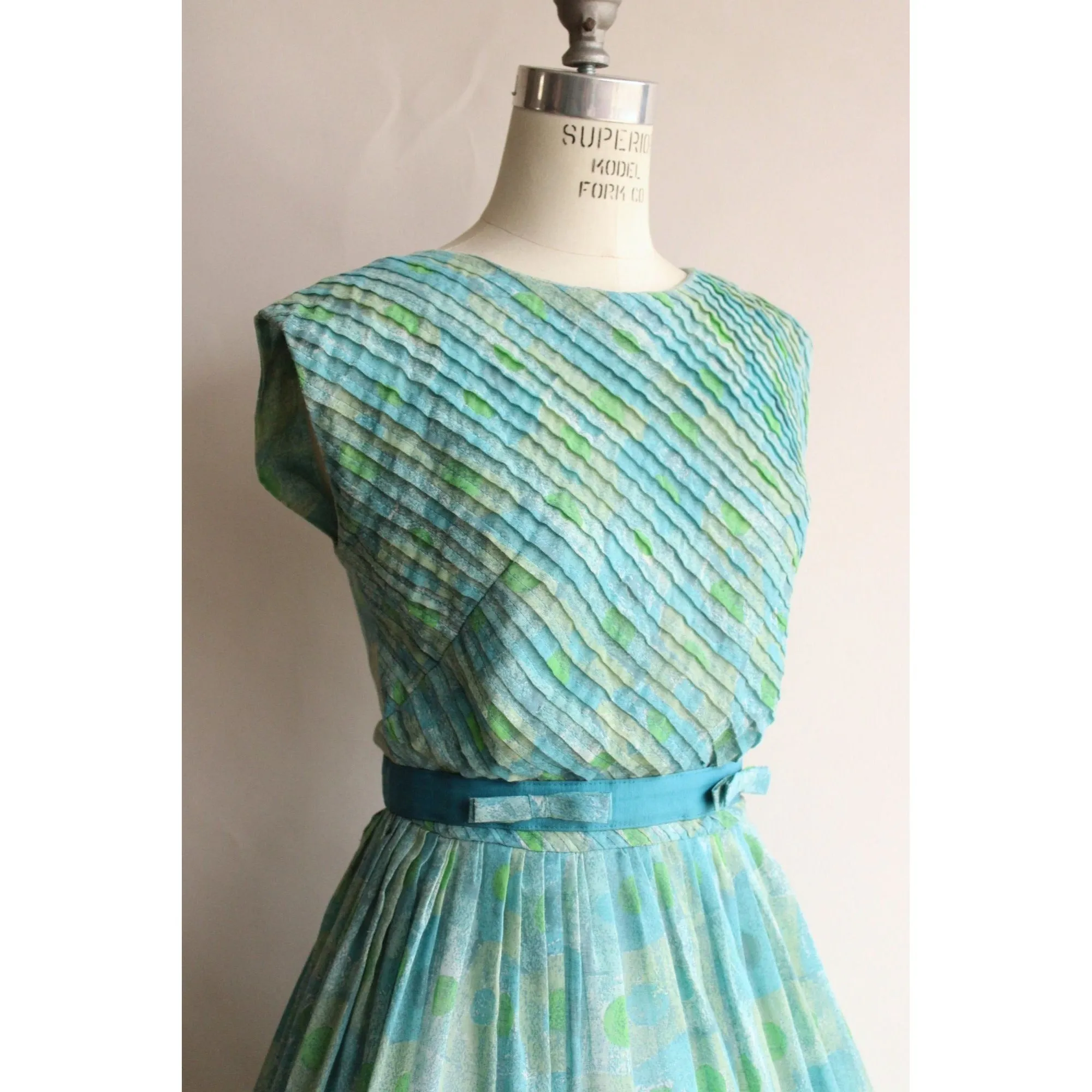 Vintage 1950s Dress with Belt by R&K Originals