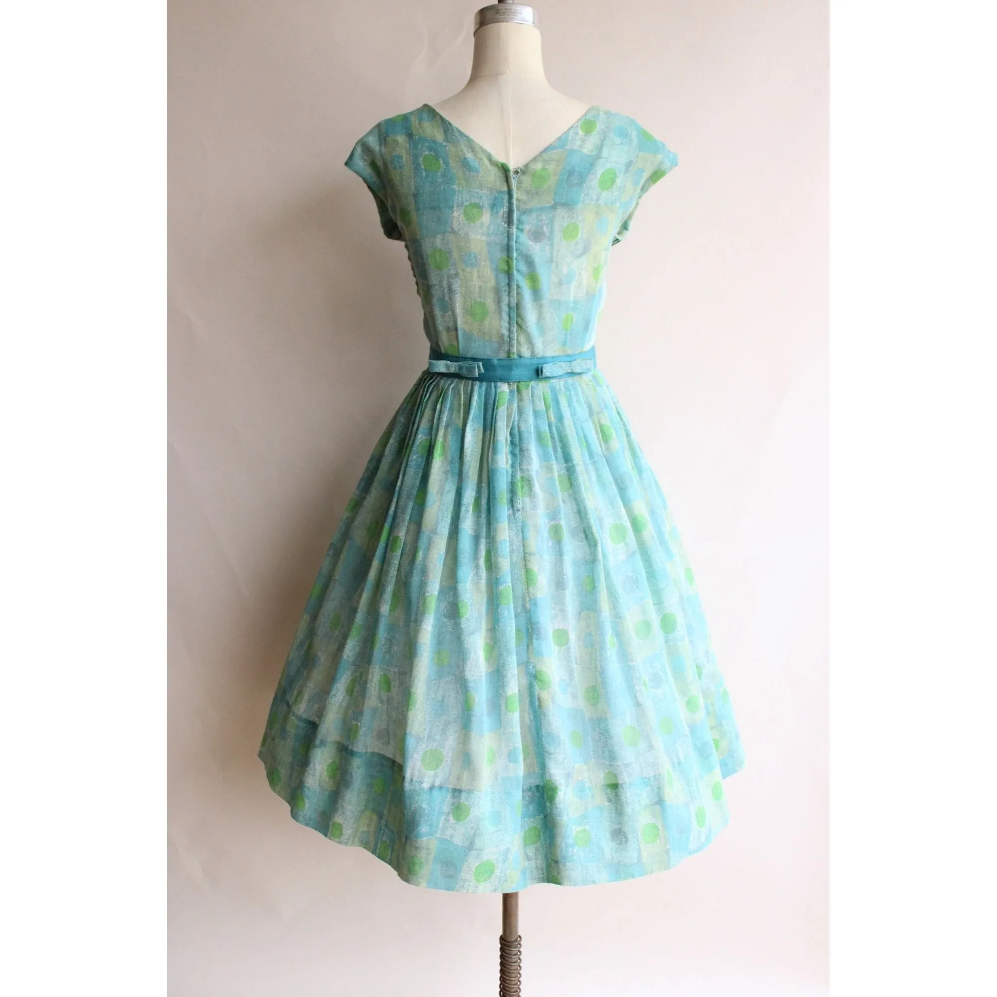 Vintage 1950s Dress with Belt by R&K Originals